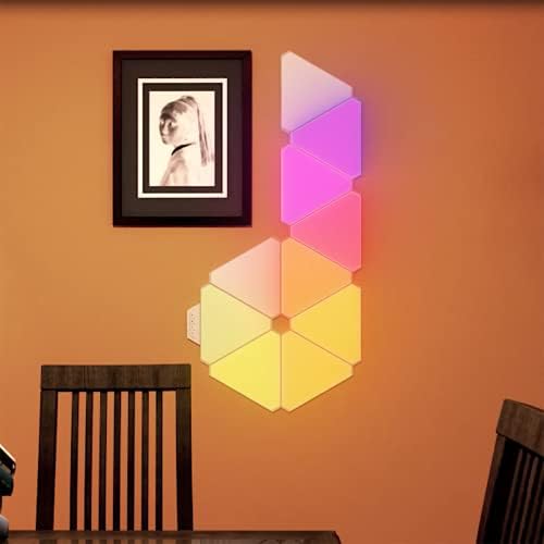 Ploče sa pametnim svjetlom, zidna lampa pametna ploča ambijentalnog svjetla, kombinacija trokuta,