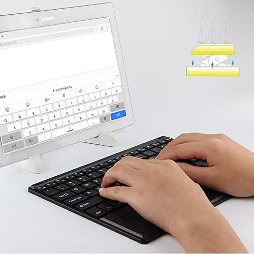 BoxWave tastatura kompatibilna sa Oppo Watch Free-SlimKeys Bluetooth tastatura sa Trackpadom, prenosiva Tastatura sa Trackpadom za Oppo Watch Free-Jet Black