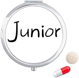 Crne Pojedinačne Riječi Junior Pill Case Džepna Kutija Za Pohranu Lijekova Dozator Kontejnera