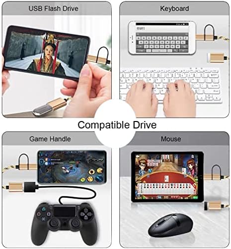 Simmax 2-in-1 USB C / Micro do USB adapter, USB C do USB 3.0, USB do Android OTG adapter zlatni kabel