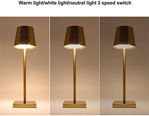 ASHATA LED lampa na dodir, bežična lampa, moderna jednostavna punjiva bežična stolna lampa sa mogućnošću zatamnjivanja