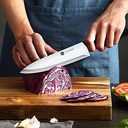 Kuharski nož-kuhinjski noževi, 8-inčni kuharski nož, 4-inčni nož za čišćenje, visokougljični nehrđajući čelik sa ergonomskom ručkom
