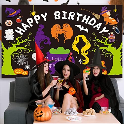 Hitour Hocus Pocus Rođendan ukrasi za rođendan Halloween Rođendanska zabava 43x70 inča Halloween Rođendan