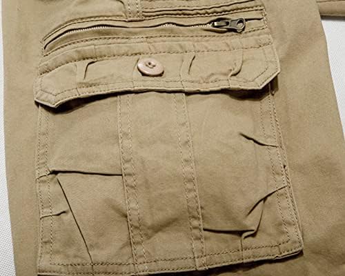 Muški lagani Casual teretni šorc keper džepovi sa patentnim zatvaračem na otvorenom kratke hlače pamučne
