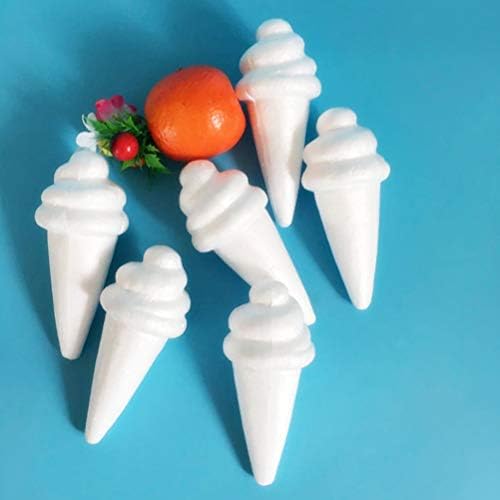 Nuobesty 6pcs bijele pjene kuglice od sladoleda u obliku stiropora polistirene zanatski kuglica za djecu za