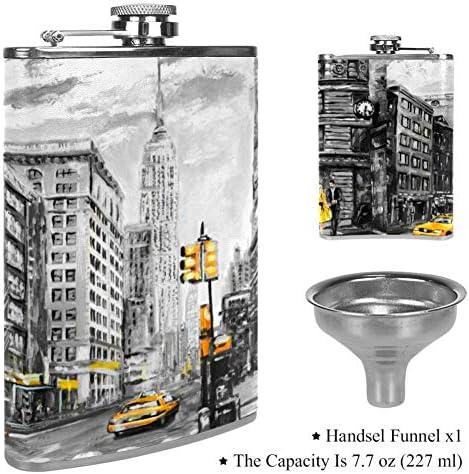 Inhomer ulje Painting New York Street boca od nerđajućeg čelika za žene i muškarce, 227ml