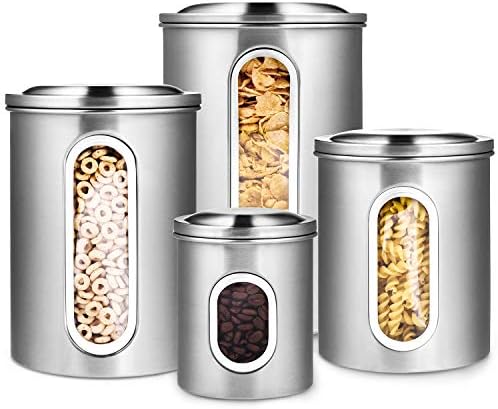 Deppon hermetički zatvoreni kanisteri Set za kuhinju, 4-dijelni kontejner za skladištenje hrane od