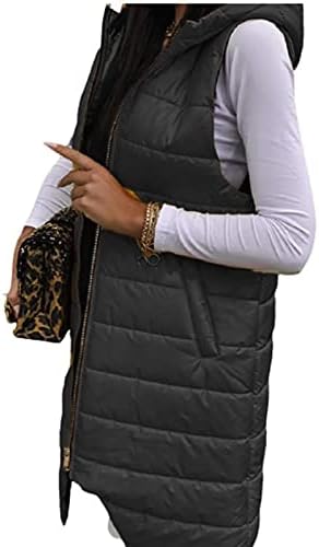 Ženske puffer jakna prsluk bez rukava sa kapuljačom bez rukava zip zimski gilet gornji odjećni rub