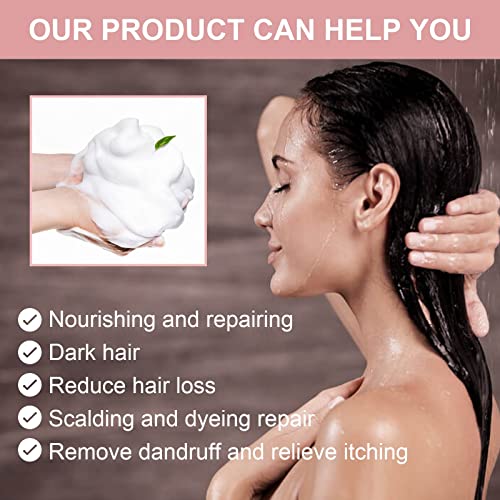 Poligonum multiflorum šampon, crni i debeli poligonum sapuna, šampon sapun, prirodni poligonum sapun za kosu, promovira rast kose i sprečava gubitak kose 100g