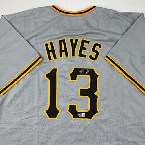 Potpisan / potpisan Ke'bryan Hayes Pittsburgh Grey Bejzbol dres Beckett BAS COA