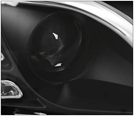 ZMAUTOPARTS LED cijev projektor farovi farovi Crni w / 6 plavi DRL kompatibilan sa 2011-2017 Volkswagen Jetta MK6
