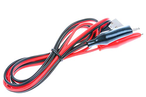 Noyito Alligator Clip za USB muški testni žičani adapter Crvena crna žica Alligator Clip Ispitni kabel 3,2ft