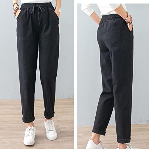 Maiyifu-GJ Žene Lagane ležerne hlače Ljetne vučne kante za elastične struine pantalone Slim Fit gležnjače sa džepovima
