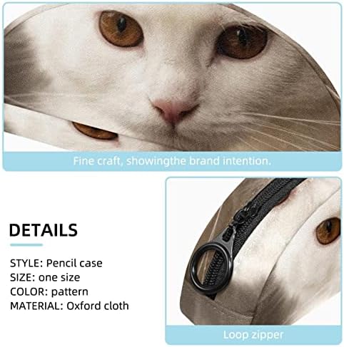 Tbouobt kozmetičke vrećice za žene, torba za šminku TOAT toaletna torba Organizator, životinja Bijela mačka