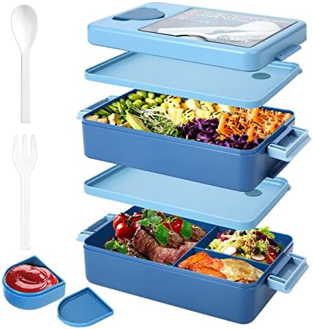OHMZPERE Bento kutija za ručak za odrasle, kutija za ručak za odrasle i djecu velikog kapaciteta nepropusna