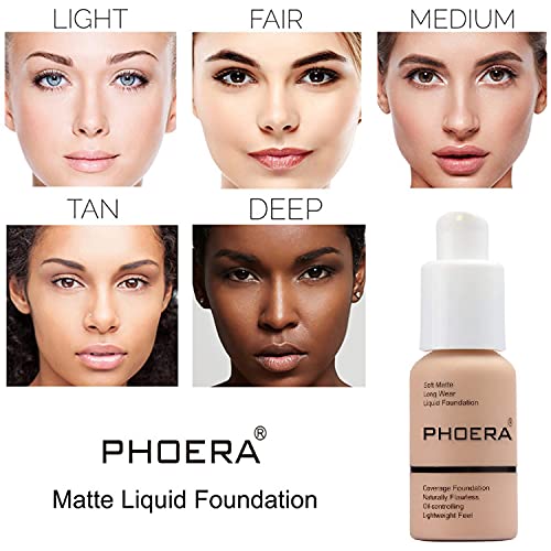 PHOERA Foundation, podloga za potpunu pokrivenost, PHOERA Primer, PHOERA puder, PHOERA Set šminke, Kabuki