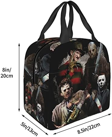 koiidisa Halloween kutija za ručak za višekratnu upotrebu horor film izolovana torba za ručak prenosne torbe