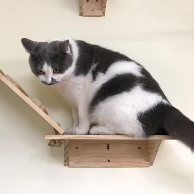 MGWYE Cat Tree Cat penjački okvir za mačke drvena platforma za skakanje za mačke DIY namještaj za kućne ljubimce