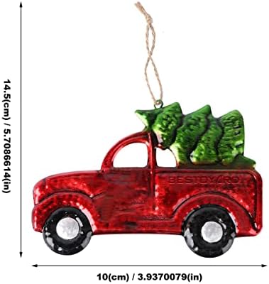 BESTOYARD kamionet sa borovim ornamentom Božić ukras drveta za Božić kućni odmor dekor pokloni Crvena
