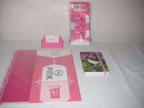 Kombinovani Paket Pink Indeksni Razdjelnici, Pink Kopče Za Vezivanje, Pink Držač Za Vizit Karte,