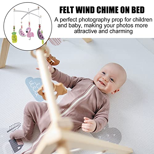 Kisangel igračka za kolica za bebe krevetić mobilni filc Zvono za Vjetar beba viseće rotirajuće zvono sa igračkama od filca igračka za uređenje kreveta za bebe spavaća soba rasadnik dječija soba stropna kolica autosjedalica