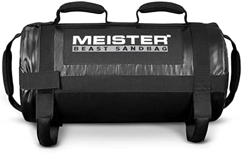 Meister 80lb BEAST Fitness Sandbag paket sa 3 uklonjiva Girja - Crna