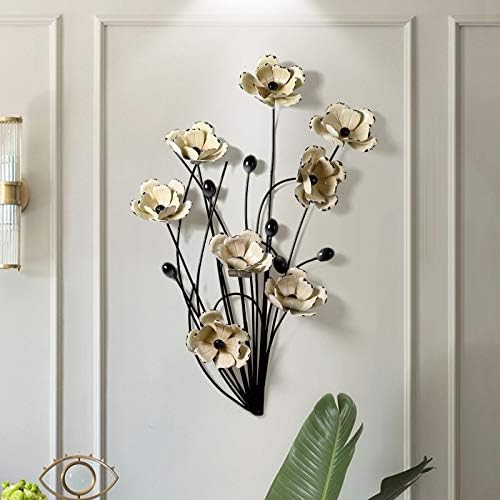 PDGJG Evropska 3D Stereo kovanog gvožđa cvijet zid ukras ukrasi Home dnevna soba zid naljepnica zanati Sofa pozadina