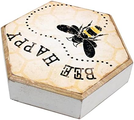 TSTARER rustikalni pčelinji šesterokutni znak za zid i stol - pčelinji -64 x 5,5 u