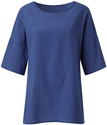 Prevelike posteljine za žene lagane pograde košulje pad ramena 3/4 rukava majica čvrste ležerne bluze
