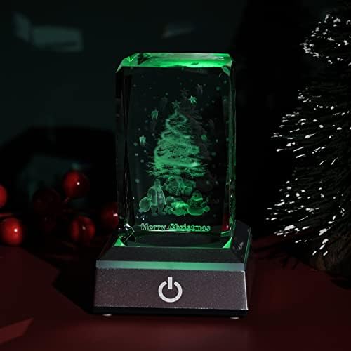 Božićne porodice slave 3D kristal sa LED lakom bazom Jedinstveni poklon za rođendan Valentinovo