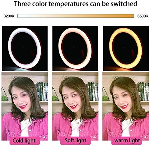 Selfie prstenasto svjetlo može se rotirati za 360° trobojno zatamnjivanje sa svjetlom za punjenje držača za