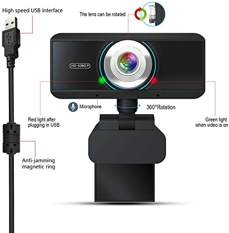 YNAYG Web kamera web kamera sa mikrofonom, 1080p 30 FPS Računarska Kamera,priključite i reprodukujte