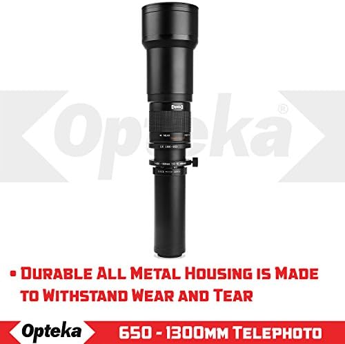 Optek 650-2600mm f / 8 visoke rezolucije Ultra telefoto Zoom objektiv za Nikon D3000 D3100 D3200 D3300 D3400 D3500
