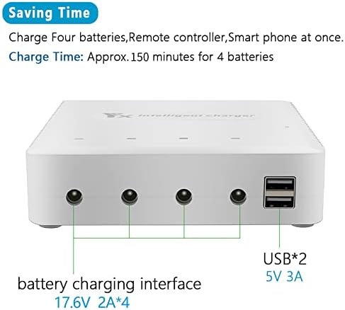 INSYOO Mavic 3 punjač za baterije, 6 u 1 Rapid Smart Battery Charger Hub za DJI Mavic 3 Drone Accessories