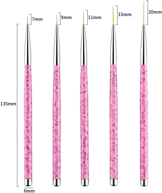 LUKEO Nail Art Liner Painting Flower DIY Dizajn crtež sa detaljima Pen Brushes Set manikir Stripes Grid Savjeti alat