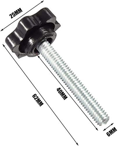 ACCDUER Screw Set 5kom M6×10-60mm navoj u obliku šljive stezne matice dugme za plastičnu ručicu za navoj
