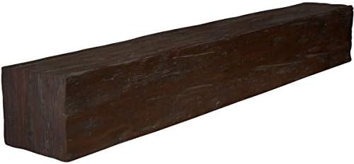 Ekena Millwork Manurw04x08x36bm Riverwood Faux Wood kamin Mantel, 4 H x 8 D x 36 w, izgonjen mahagoni
