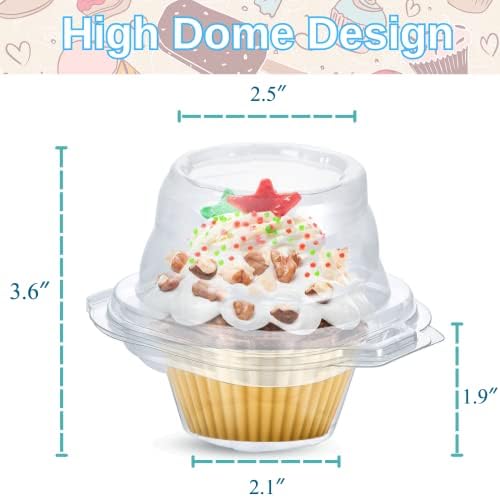 【50 kom】Cupcake kutije, Plastične pojedinačne posude za Cupcake, nosač za Cupcake koji se može slagati