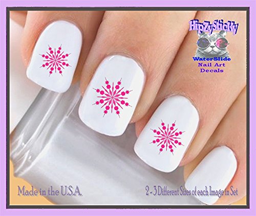 Holiday Christmas-Božić 810x Holiday Winter Snowflakes PINK naljepnice za nokte-vodene naljepnice