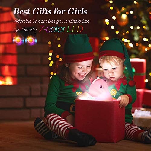 GoLine Unicorn pokloni za djevojčice, jednorog noćna svjetla za djecu Božić, Najbolji pokloni za 2 3 4 5 6 7 8 godina djevojčice djeca,slatka jednorog noćno svjetlo za spavaću sobu.
