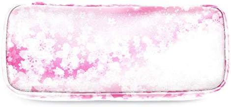 Cherry Blossoms Pink Background 84x55in kožna pernica olovka torba sa dvostrukim patentnim zatvaračem torba