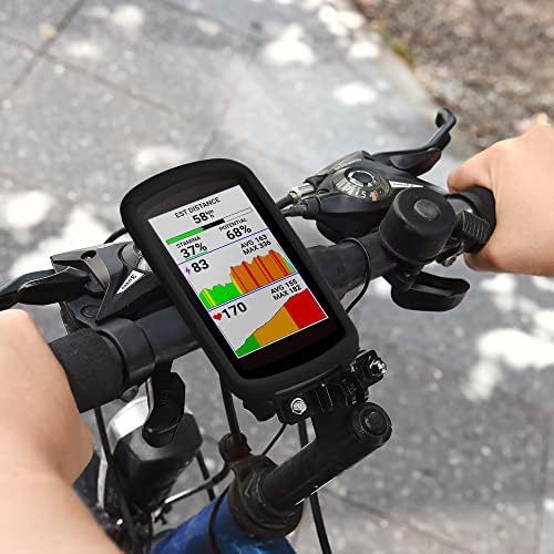 kwmobile silikonska futrola kompatibilna sa Garmin Edge 1040/1040 solarnom futrolom Meki GPS zaštitni branik za bicikle-Crna