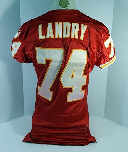 2002 Kansas poglavar grada Michael Landry # 74 Igra Izdana crvena dres 48 DP23360 - Neintred NFL igra rabljeni dresovi
