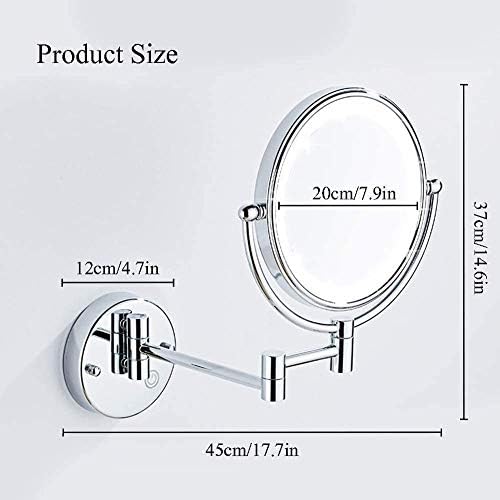 Lianxiao-8 inča dvostrano ogledalo za uvećanje rotirajuće savršeno za toaletni sto u spavaćoj sobi ili kupatilo