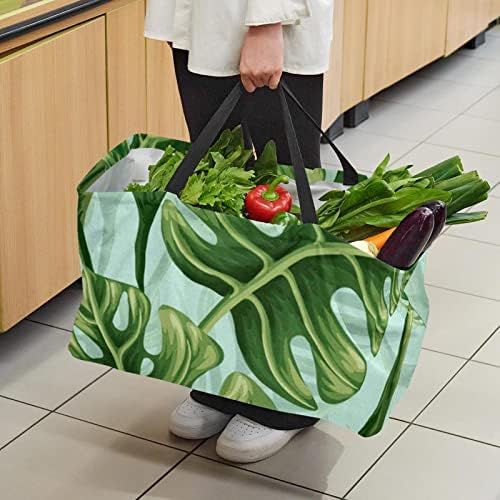 Torbe za namirnice za višekratnu upotrebu,moderni tropski list,lagana reciklirajuća torba za kupovinu s ručkom