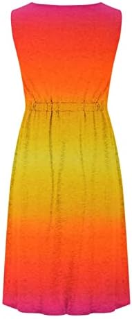 XPSJBBB dressy haljina tunika Žena bez rukava modernog ispod koljena rastegnuta grafička dresana haljina