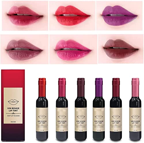 Gokame 6 boja / Set Wine lip Tint-Wine ruž za usne mat dugotrajni vodootporni set lip Tint Set Lip Gloss