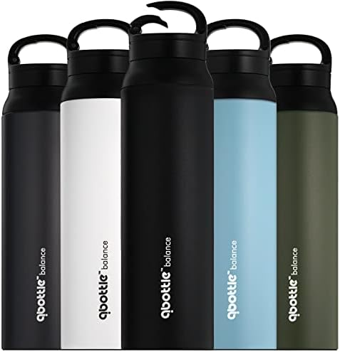 qbottle balance-izolovane boce za vodu od nerđajućeg čelika sa poklopcem karabinera 27 oz - metalna flaša za vodu-nepropusna-bez znoja – višekratna-široka usta