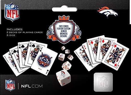 Remek Game Day-NFL Denver Broncos 2-Pack karte za igranje & Dice Pack-zvanično licencirani