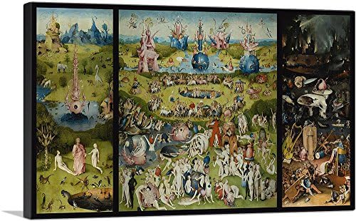 ARTCANVAS vrt zemaljskih užitaka 1515 umjetnički Print na platnu Hieronymusa Boscha - 40 x 26